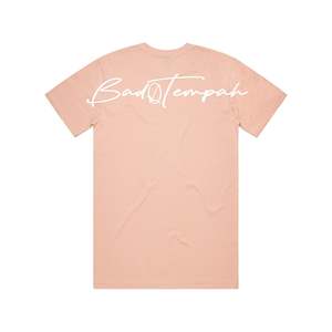 BACK DROP SCRIBBLE TEE - Pink/White