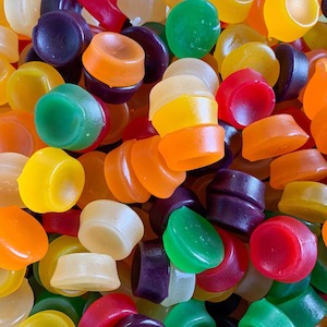 Lollies: wine gums