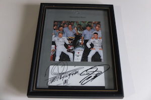 Mika Hakkinen David Coulthard Signed Photo