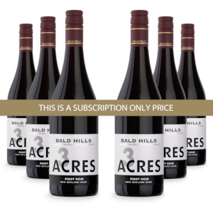 Subscribe & Save 15% ~ 6 PACK of 3 Acres Central Otago Pinot Noir 2021