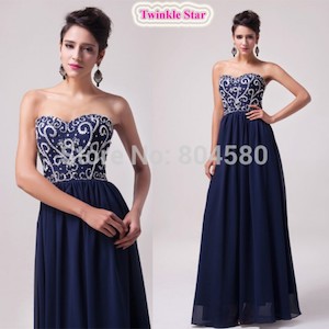 Stock Floor-Length Sleeveless Chiffon Celebrity dresses Women Evening Party dres…