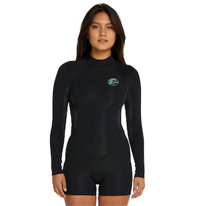 Sporting equipment: O'Neill Women's Bahia BZ LS Long Spring 2mm - Black / Jungle