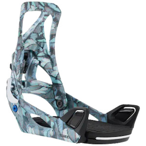 Sporting equipment: Burton Women's Step On Re:Flex Bindings - Blue Butterflies