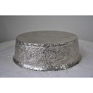 Medium Silver Decorative Wedding Cake Stand