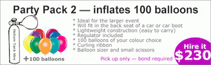 Products: DIY Helium Balloons Package 1 – inflates 100 balloons