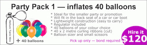 DIY Helium Balloons Package 1 – inflates 40 balloons