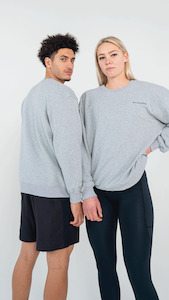 Oversized Box Crew | Grey Marle