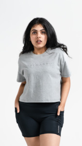 Luxe Crop Tee | Grey Marle