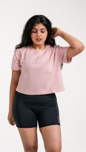 Luxe Crop Tee | Blush Pink