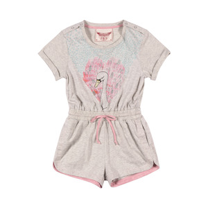 Paper Wings Heart Swan Romper with Cuffs