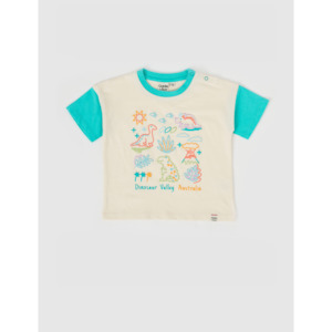 Goldie + Ace Dinosaur Valley Puff Print T-Shirt