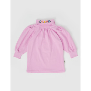 Goldie + Ace Sofia Embroidered Puff Sleeve Skivvy