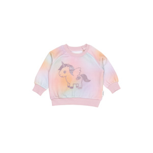 Huxbaby Rainbow Swirl Glittercorn Sweatshirt