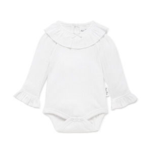 Clothing: Aster & Oak White Pointelle Onesie