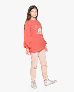 Clothing wholesaling: GRLFRND | GRLFRND Smiles Bell Sleeve Fleece Crew