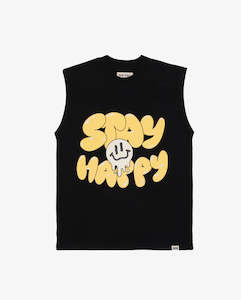 BAND OF BOYS | Stay Happy Black Tank