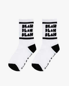 THE COLLECTIBLES | White Blah Skate Socks