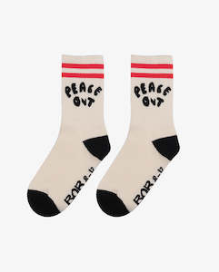 THE COLLECTIBLES | Peace Out Cream Skate Socks