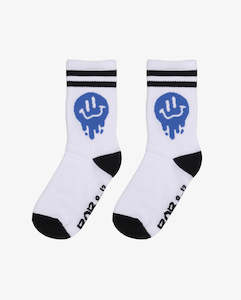 THE COLLECTIBLES | Drippin In Smiles White Skate Socks