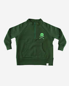 BAND OF BOYS | Green BOB Bones Quarter Zip Crew