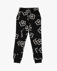 THE GIRL CLUB | Black Flower Heart Joggers