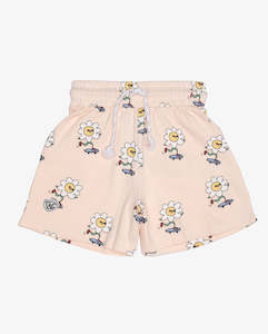 THE GIRL CLUB | Cream Daisy Skater on Repeat Lounge Shorts