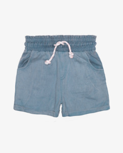 THE GIRL CLUB | Vintage Blue Wash Twill Shorts