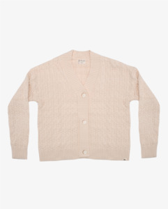 THE GIRL CLUB | Cream Organic Lace Knit Cardigan