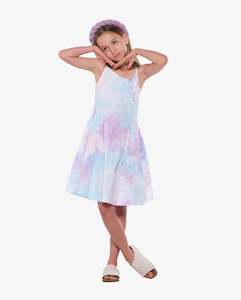 Clothing wholesaling: THE GIRL CLUB | Lavender Tie-Dye Cotton Play Dress