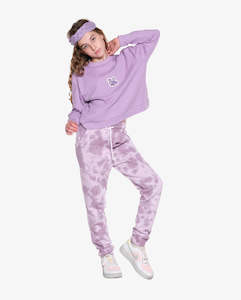 Clothing wholesaling: THE GIRL CLUB | Purple Tie-Dye Joggers