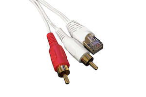 Sound reproducing equipment - household: RJ45 PL - RCA Stereo Cable