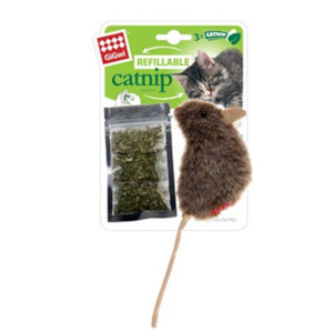 GiGwi Refillable Catnip Natural Toy Mouse