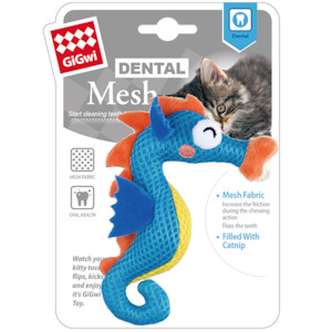 GiGwi Dental Mesh Cat Toy - Seahorse