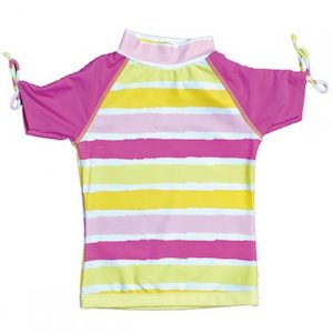 Short-sleeved rash shirt – Sun Blossom Stripe