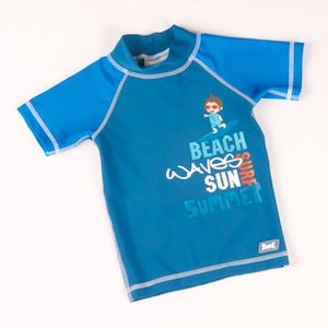 Baby wear: Short-sleeved rash shirt – Blue Surfer 0