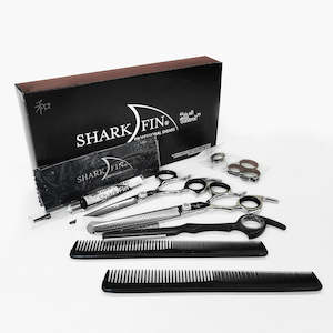 Shark Fin - Hair Cutting Barber Scissors - BarberShopCo Starter Shear Kits (LH)