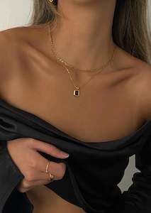 Jewellery: Anke Chain Necklace - Black Onyx