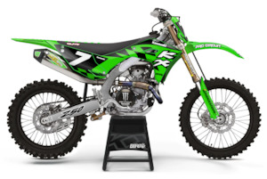 Ninety KAWASAKI - Graphics Kit {Green / Black}