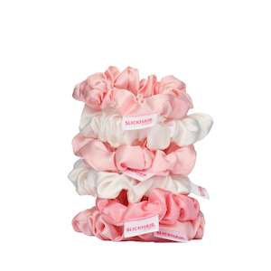 SlickHair Co. Skinny Silky Scrunchies Set (6 Pack)