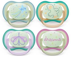 Philips Avent Soother Ultra Air Night 0-6m 2pk