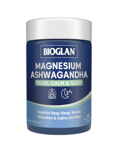 Bioglan Magnesium + Ashwagandha Tablets 60s