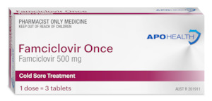 Apohealth Famciclovir Once 500mg 3 Pack