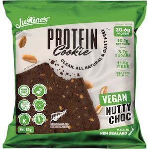 Justine's Vegan Nutty Choc Protein Cookie 85g