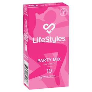 Sexual Health Family Planning: LifeStyles Party Mix Condoms 10 Pack