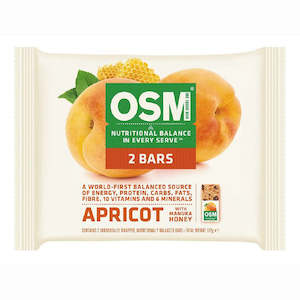 OSM Apricot Bar with Manuka Honey 2pk