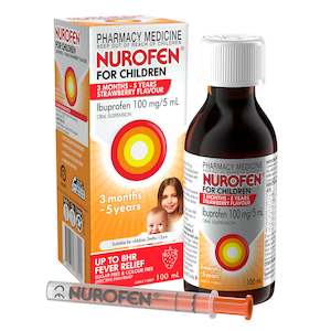 Nurofen For Children 3months - 5years Pain and Fever Relief 100mg/5mL Ibuprofen …