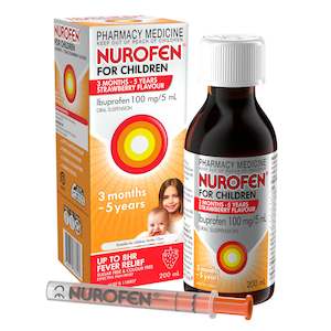 Nurofen For Children 3months - 5years Pain and Fever Relief 100mg/5mL Ibuprofen …