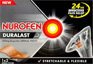 Nurofen: Nurofen Duralast 200mg Ibuprofen Dermal Patch 2 Pack