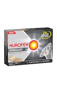 Nurofen Duralast 200mg Ibuprofen Medicated Dermal Patch 2x2 pack