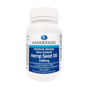 Sanderson Premium Organic Hemp Oil 1000mg 100 Capsules